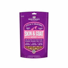 Stellas Solutions Skin & Coat Boost Cage Free Duck & Wild Caught Salmon Dinner Mixers for Cats 7.5oz