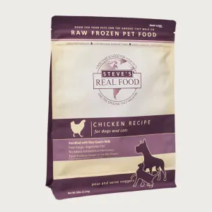 STEVE'S REAL FOOD Frozen Raw Chicken Recipe for Dogs and Cats