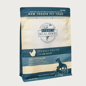 STEVE'S REAL FOOD Frozen Raw Turkey Recipe for Dogs and Cats