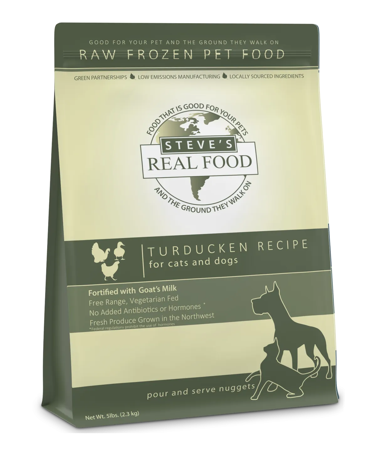 Steve's Real Food Raw Frozen Turducken Diet Food for Dogs & Cats