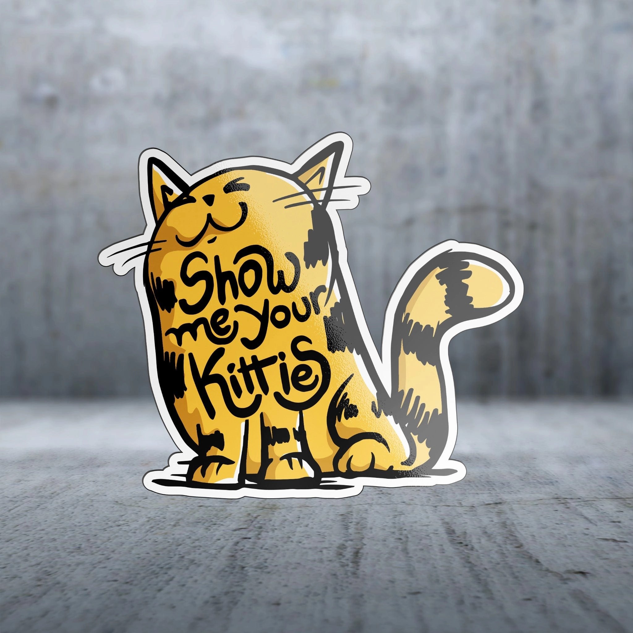 Sticker Pack Cat Sayings - Show Me Your Kitties; Small Sticker