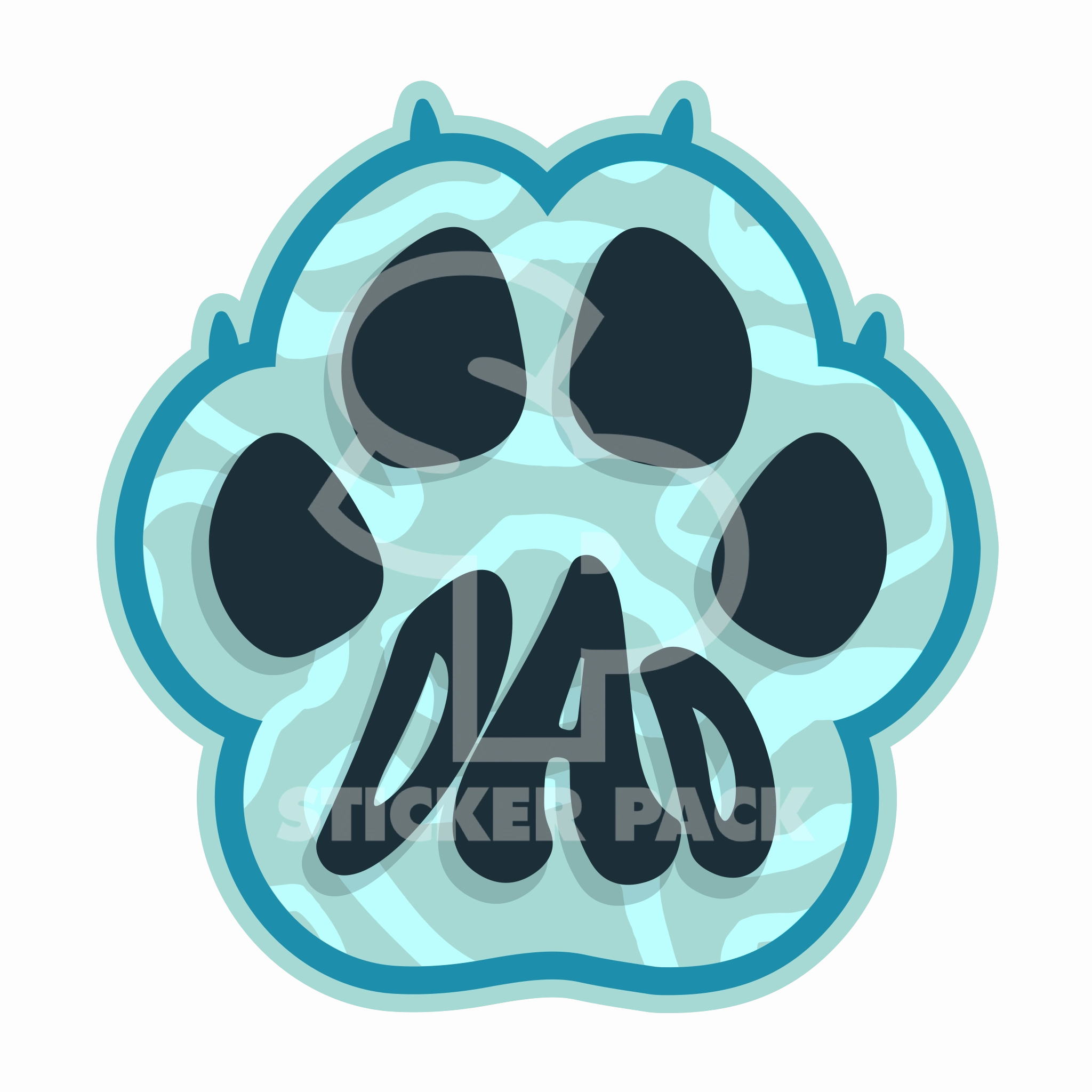 Sticker Pack Dog Sayings - Blue Paw Dad; Small Sticker