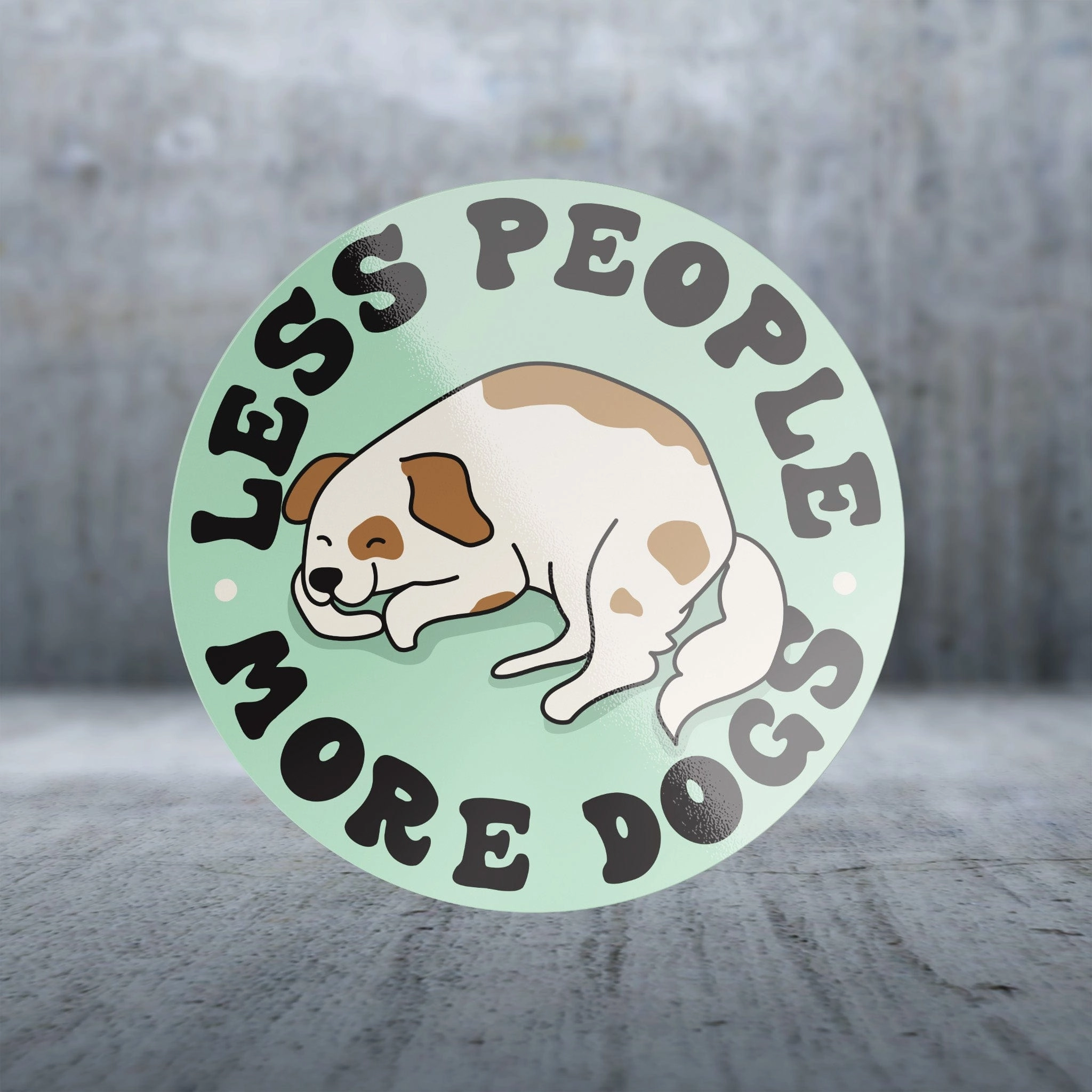 Sticker Pack Dog Sayings - Less People More Dogs; Small Sticker