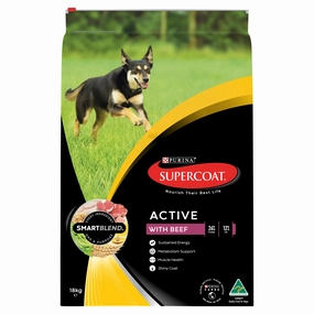 Supercoat - Active with Beef Dog Dry Food (18kg)