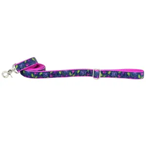 Swiss Velvet Dog Leash Midnight Dahlia