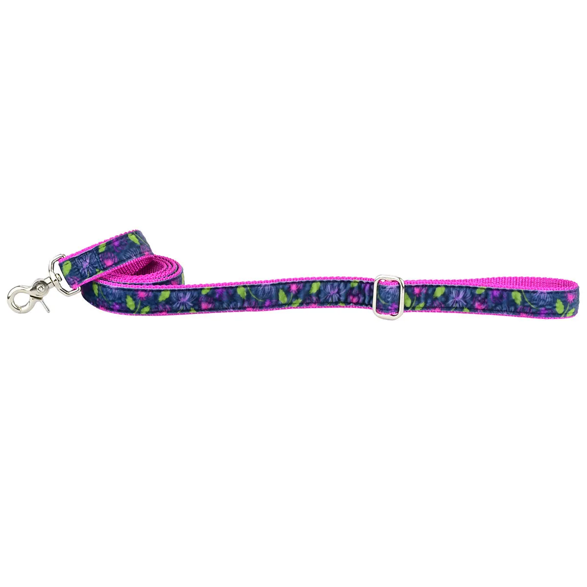 Swiss Velvet Dog Leash Midnight Dahlia
