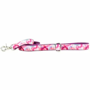 Swiss Velvet Dog Leash Pink Tie-Dye