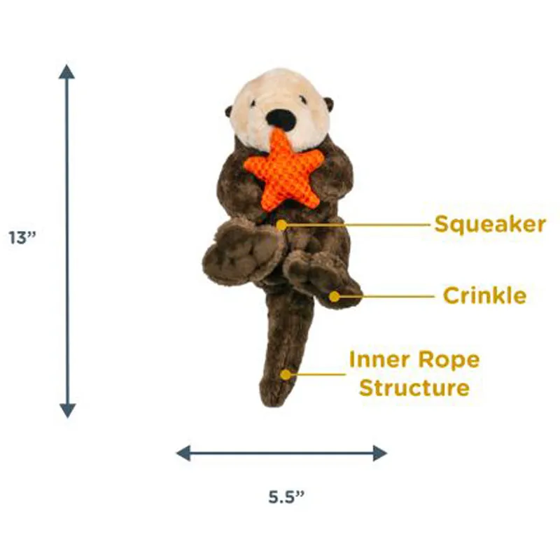 TALL TAILS Otter Rope Body Dog Toy