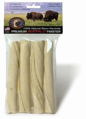 Tasman's Natural Pet Bison Rawhide Twists