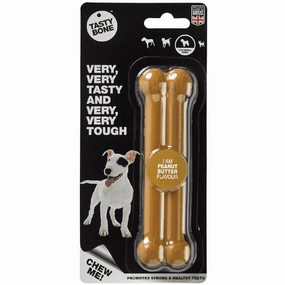 TastyBone Peanut Butter Flavour Nylon Bone for Dogs