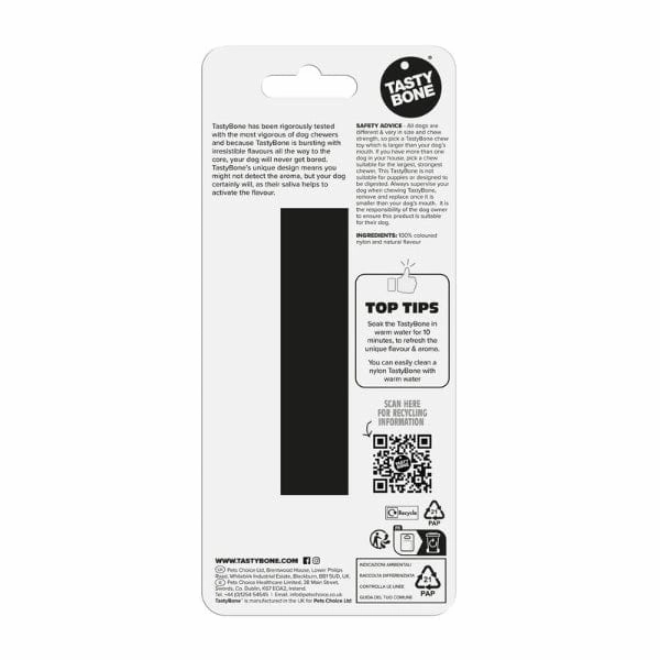 TastyBone Peanut Butter Flavour Nylon Bone for Dogs