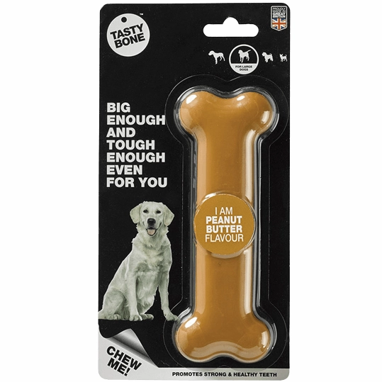 TastyBone Peanut Butter Flavour Nylon Bone for Dogs