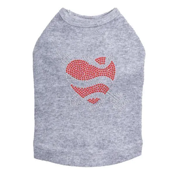 Tattoo Heart With Arrow Rhinestone Dog Tank
