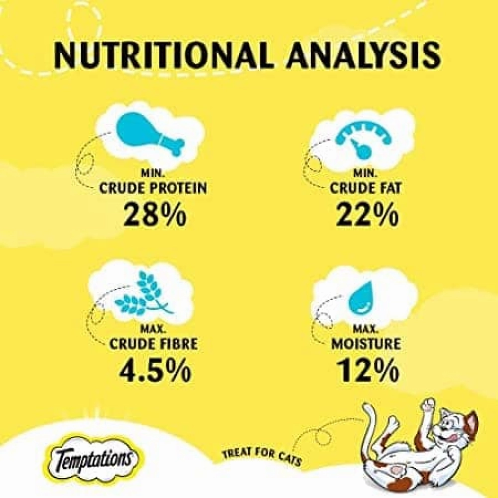 Temptations Seafood Medley Flavour, Tasty Chicken Flavour and Creamy Purrrr ee Chicken & Tuna Cat Treats Combo