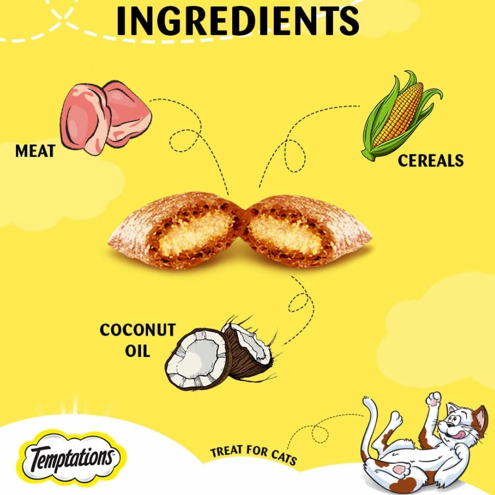 Temptations Seafood Medley, Tasty Chicken and Tempting Tuna Flavour Cat Treats Combo