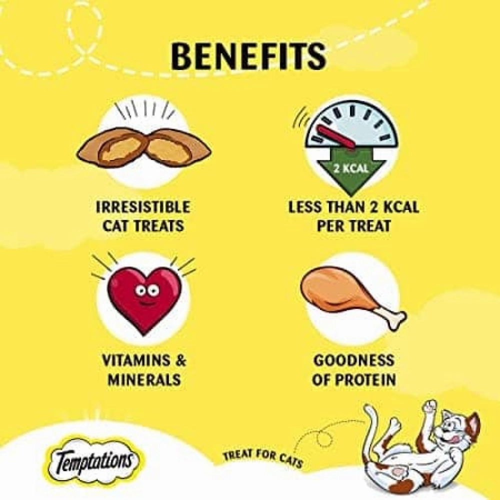 Temptations Seafood Medley, Tasty Chicken and Tempting Tuna Flavour Cat Treats Combo