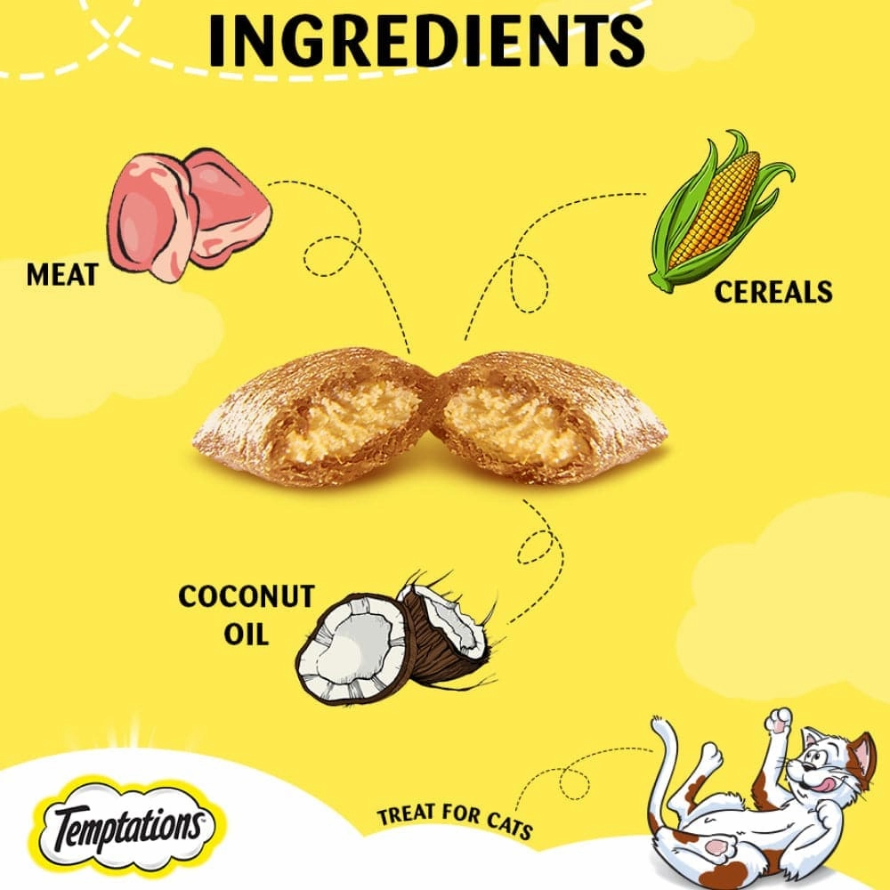 Temptations Seafood Medley, Tasty Chicken and Tempting Tuna Flavour Cat Treats Combo