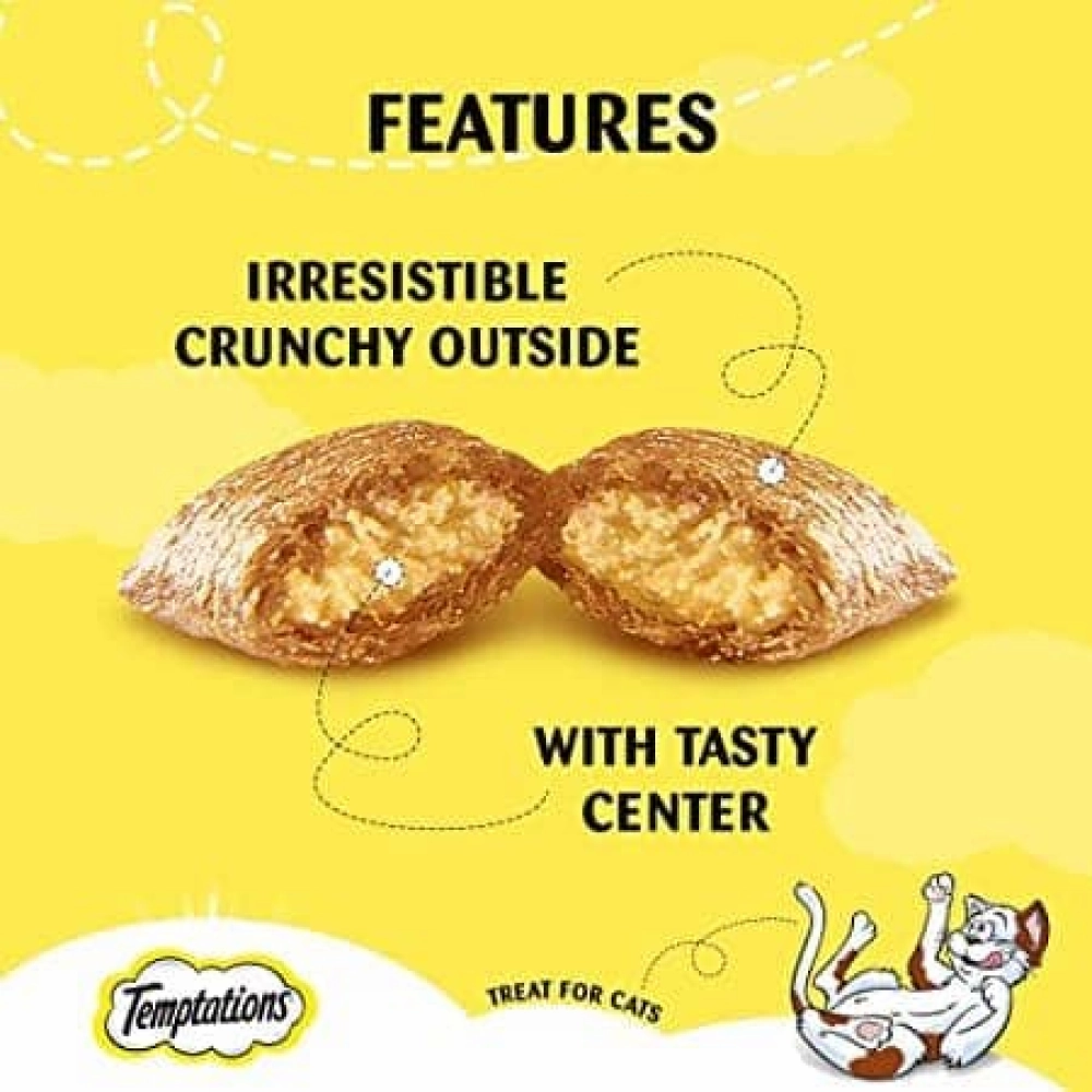 Temptations Tasty Chicken Treats & Trixie Feather Rod Toy Combo for Cats