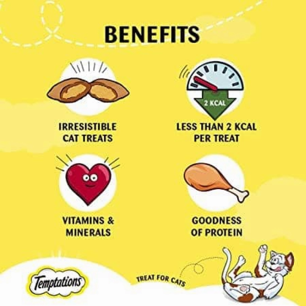 Temptations Tasty Chicken Treats & Trixie Feather Rod Toy Combo for Cats