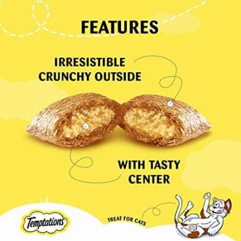 Temptations Tasty Chicken Treats & Trixie Feather Rod Toy Combo for Cats