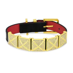 The Gold Crystalline Confession Dog Collar