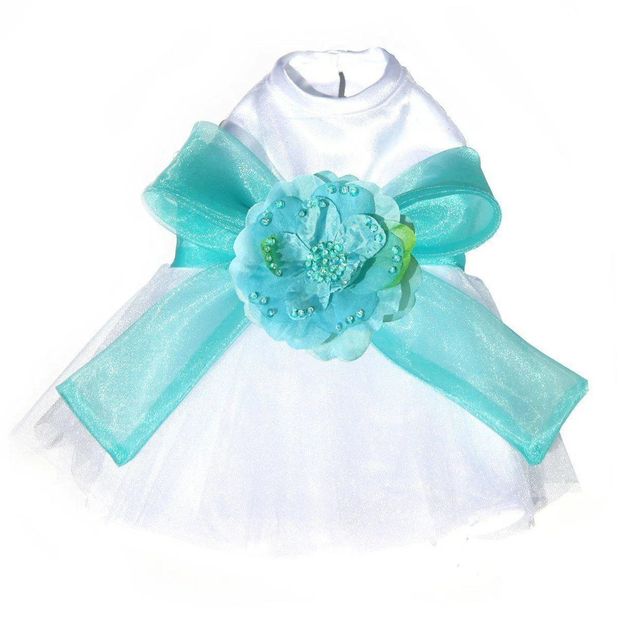 The Madeleine Dog Dress With Tiffany Blue Sash