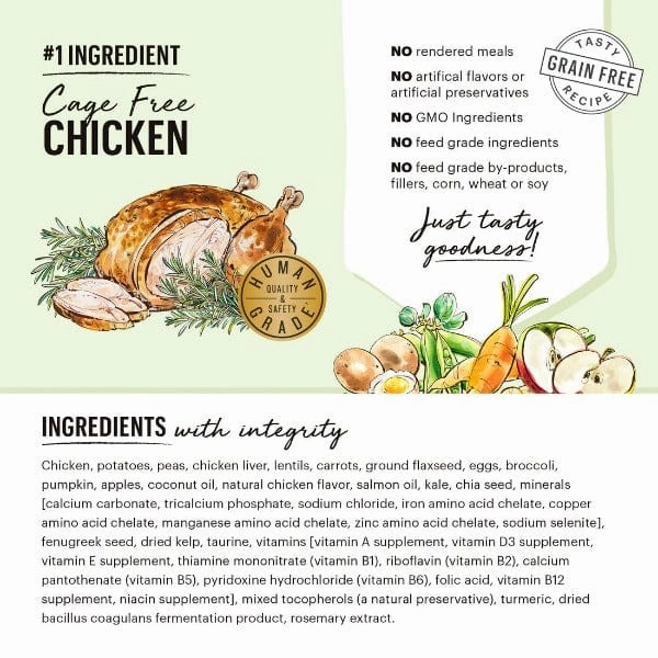 The Honest Kitchen GF Chicken Whole Food Clusters Dry Dog Food