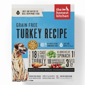 The Honest Kitchen Grain Free Turkey Recipe Dehydrated Dog Food, 10lb