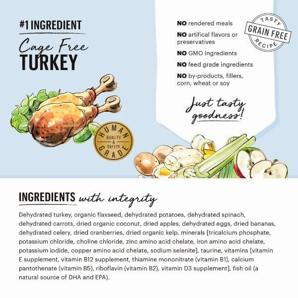 The Honest Kitchen Grain Free Turkey Recipe Dehydrated Dog Food, 10lb
