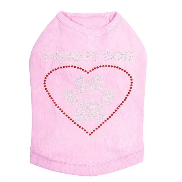 Therapy Dog Rhinestone Dog Tank