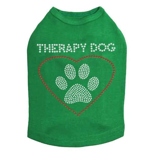 Therapy Dog Rhinestone Dog Tank