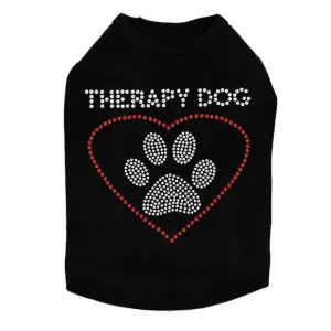Therapy Dog Rhinestone Dog Tank
