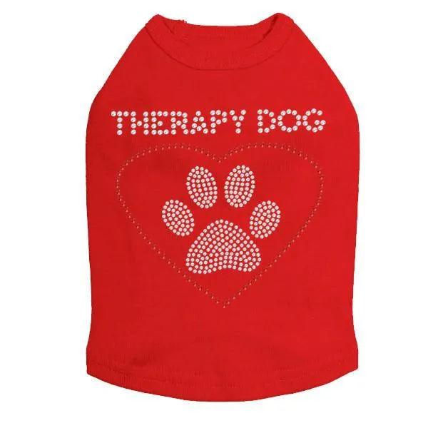 Therapy Dog Rhinestone Dog Tank