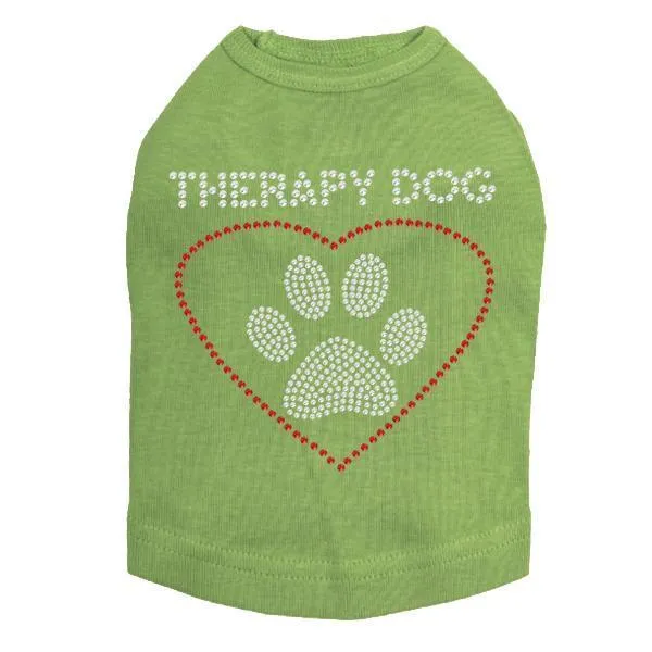 Therapy Dog Rhinestone Dog Tank