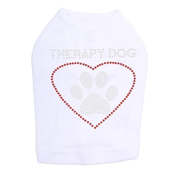 Therapy Dog Rhinestone Dog Tank