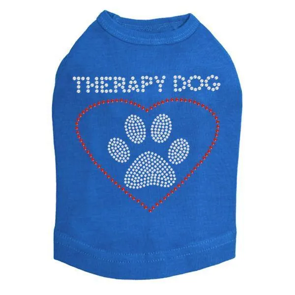 Therapy Dog Rhinestone Dog Tank