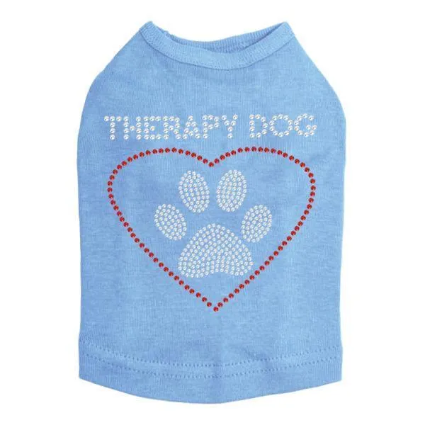 Therapy Dog Rhinestone Dog Tank