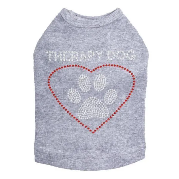 Therapy Dog Rhinestone Dog Tank