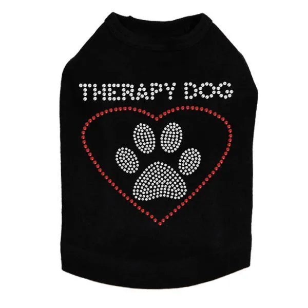 Therapy Dog Rhinestone Dog Tank