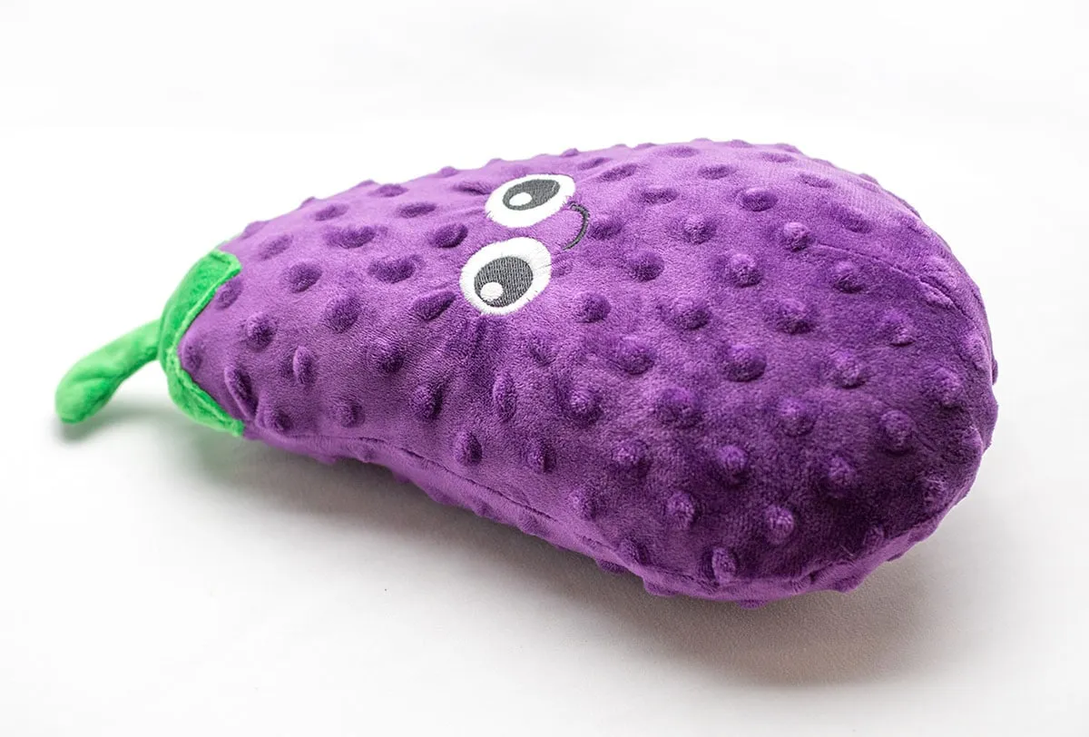 ThoozyPet Eggplant Plush Dog Toy
