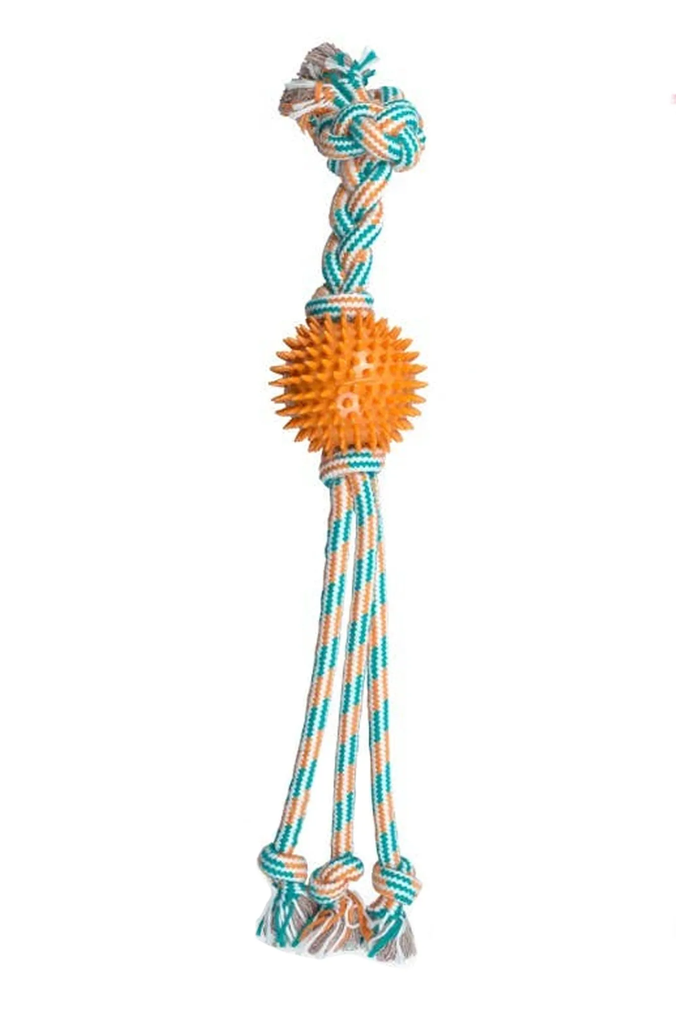 ThoozyPet Squid Tails Tug Rope Dog Toy with Spike Ball