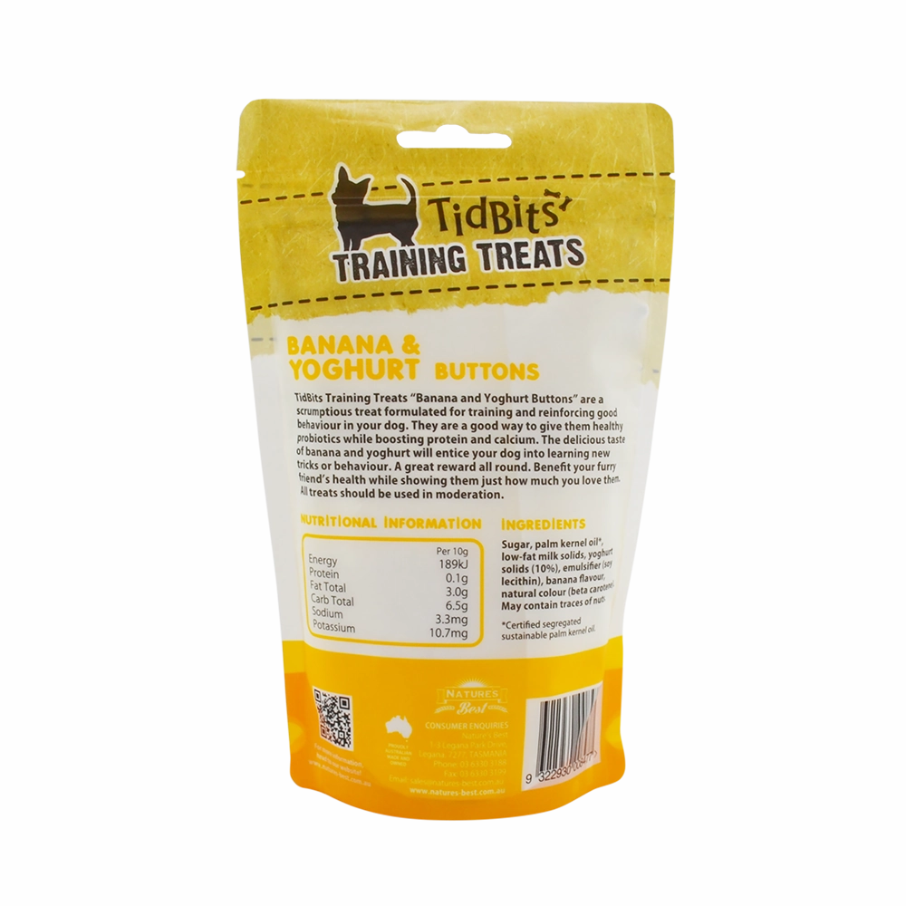TidBits - Training Treats Banana & Yoghurt Buttons (250g)