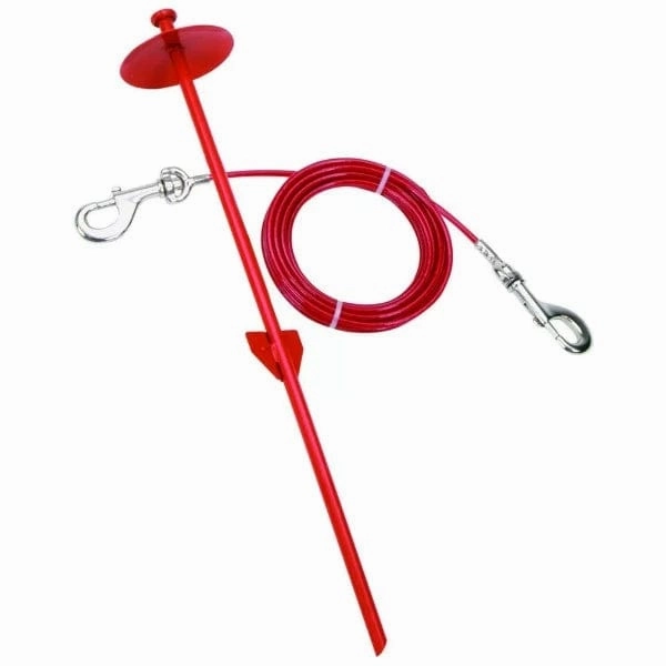 Titan Dog Dome Stake and Cable Tie Out Combo