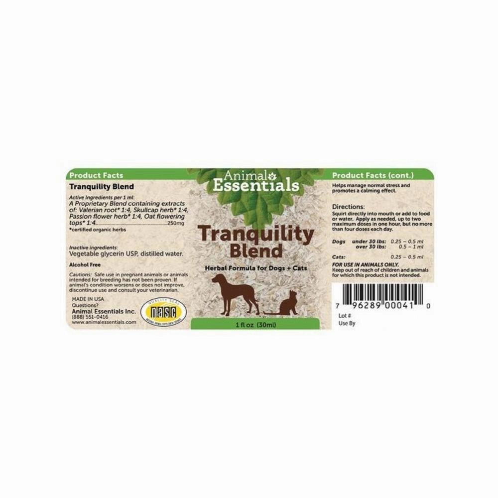 Tranquility Blend Herbal Formula for Dogs & Cats
