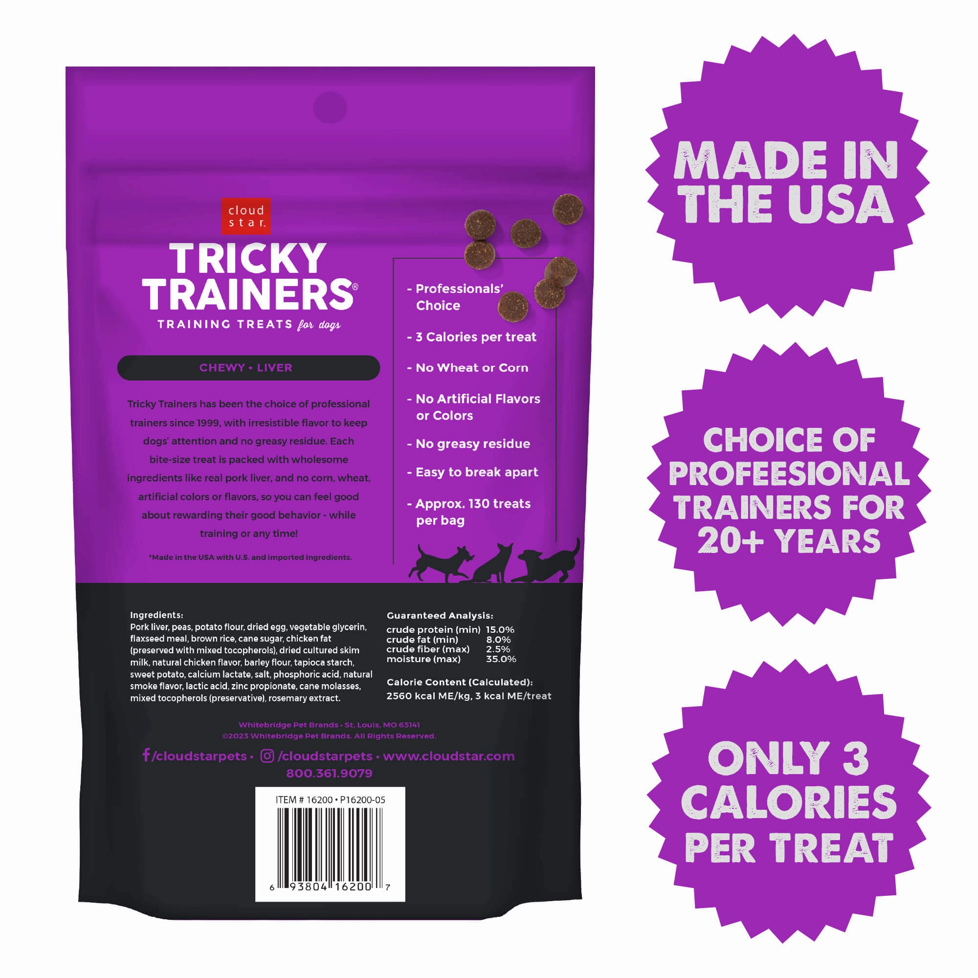 Tricky Trainers Soft & Chewy with Liver Dog Treats