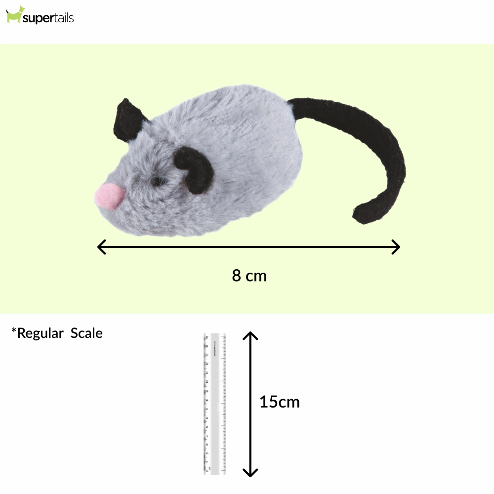 Trixie Active Mouse Toy for Cats (Grey)