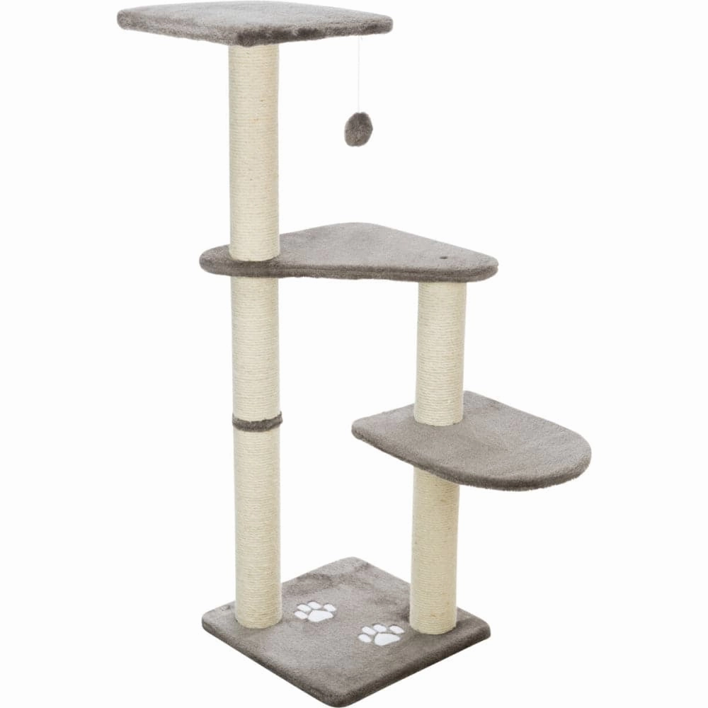 Trixie Altea Scratching Wave on Post with Paw Print for Cats (White/Grey)