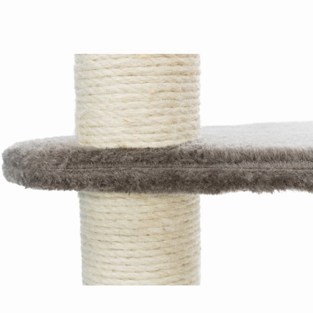 Trixie Altea Scratching Wave on Post with Paw Print for Cats (White/Grey)