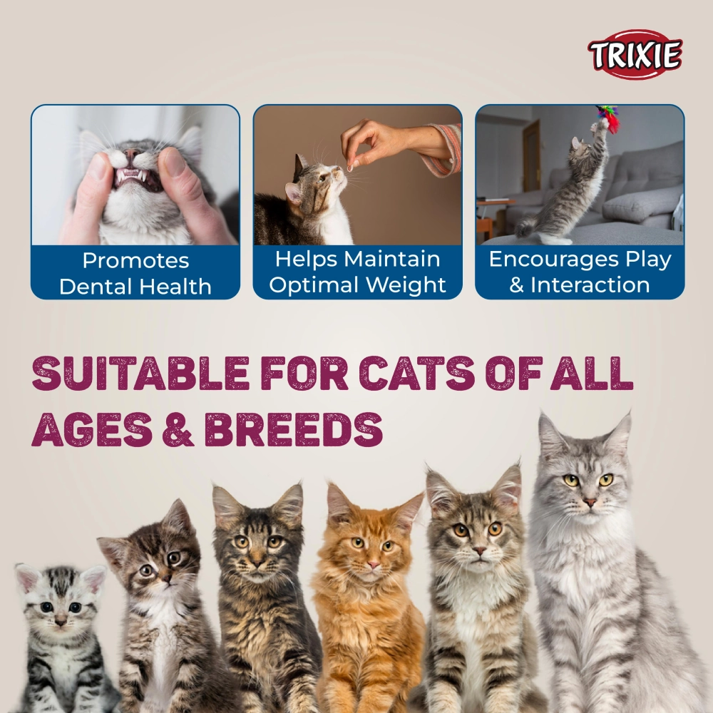 Trixie Premio Cheese Chicken Cubes and Duck Filet Bites Cat Treats Combo