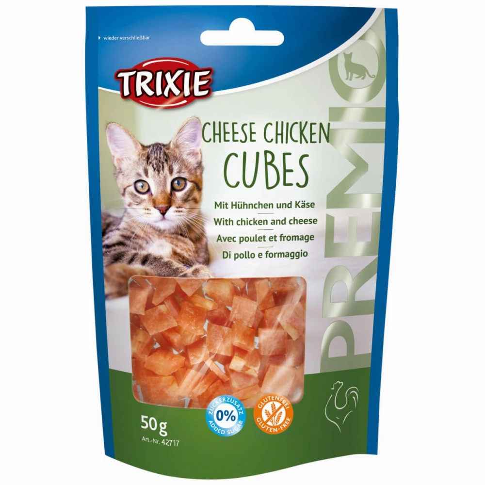 Trixie Premio Cheese Chicken Cubes and Duck Filet Bites Cat Treats Combo